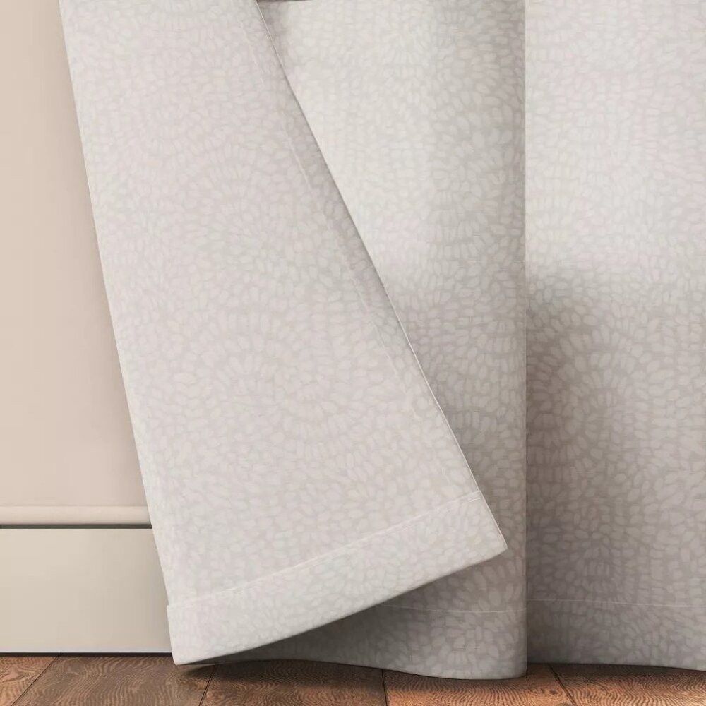 Threshold Farrah Light Filtering Cream Petal Print Curtain Panel 54" x 84" - Picture 3 of 7